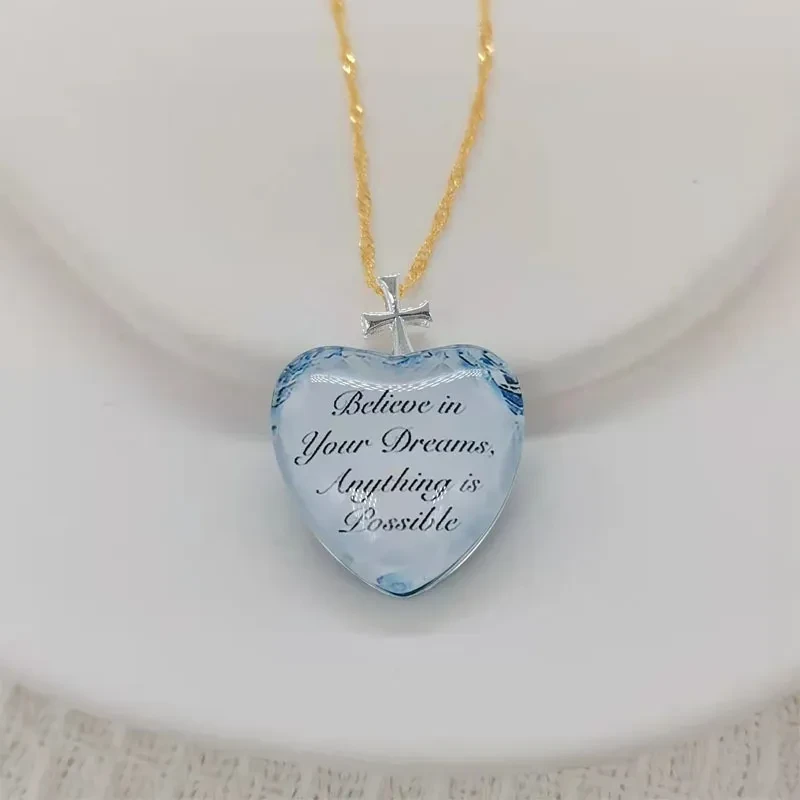 Crystal Jesus Heart Fashion Pendant