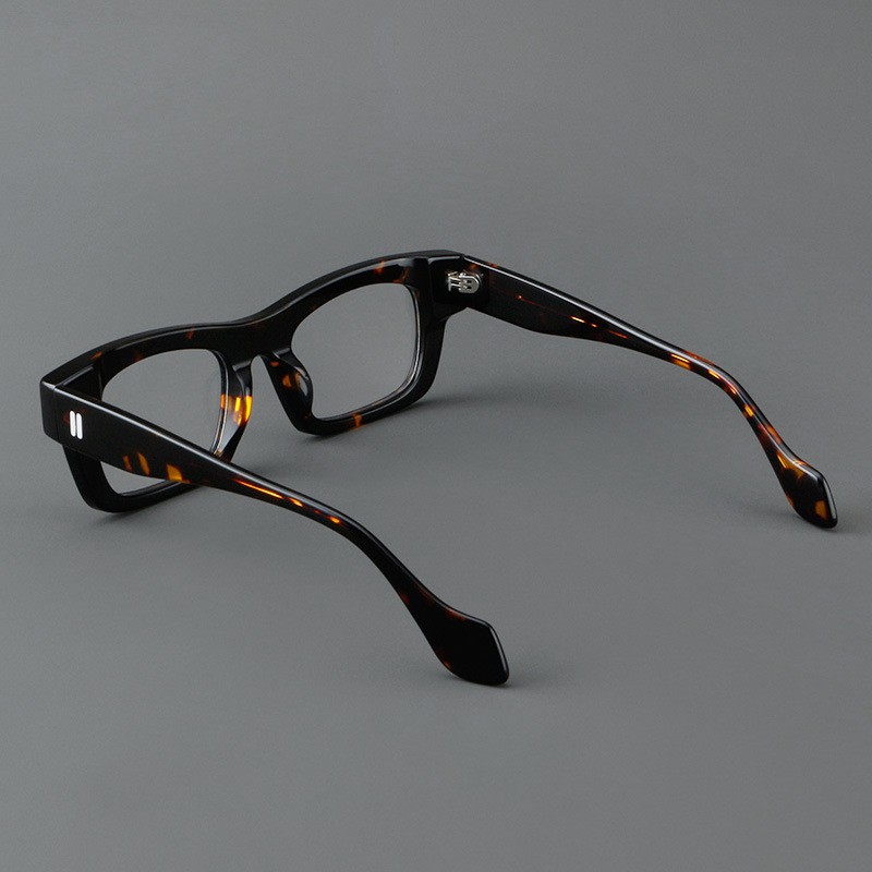 Thick Plate Glasses Patchwork Retro Frame