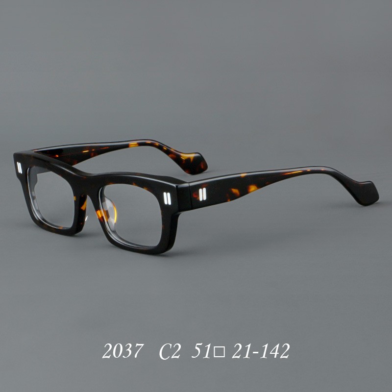 Thick Plate Glasses Patchwork Retro Frame