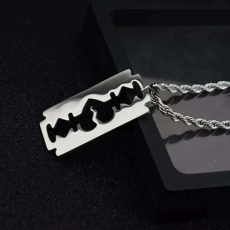 Titanium Steel Blade Necklace Pendant
