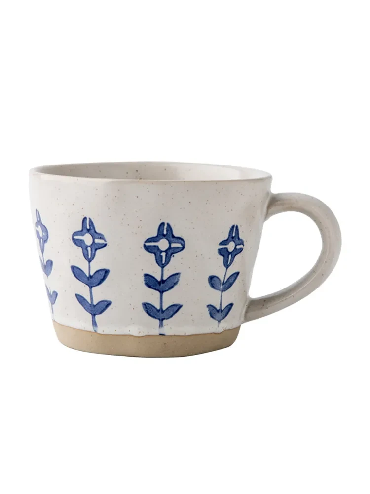 Good-looking Hand-painted Small Flower Mark Household Ceramic Drinking Cup