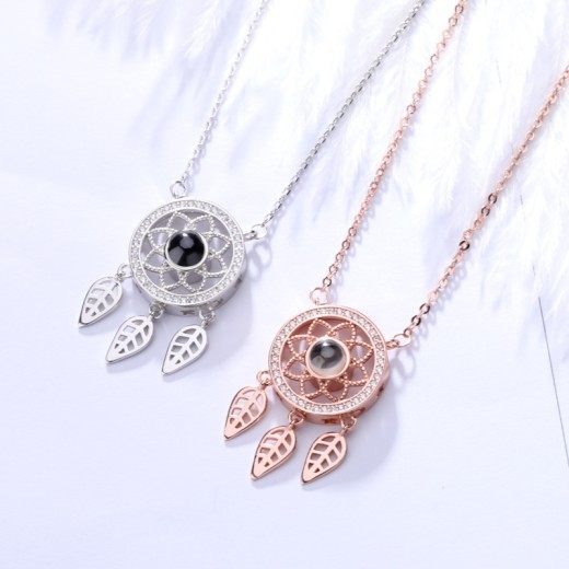 Natural Gemstone Stone Precious Rose Pendant