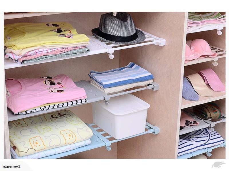 Expandable Storage Rack Closet Organiser 46-75cm