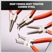 4pcs 7" Circlip Pliers Set Internal External Bent Straight Snap
