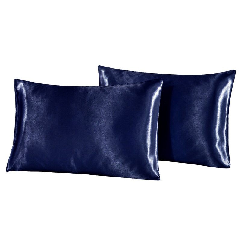 Satin Pillowcase Blue 2PC