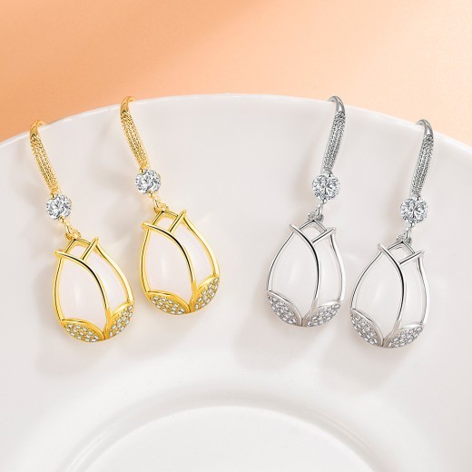 Tulip Earrings Ear Hook Female Rose Flower