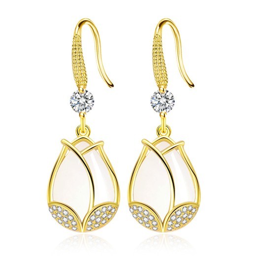 Tulip Earrings Ear Hook Female Rose Flower