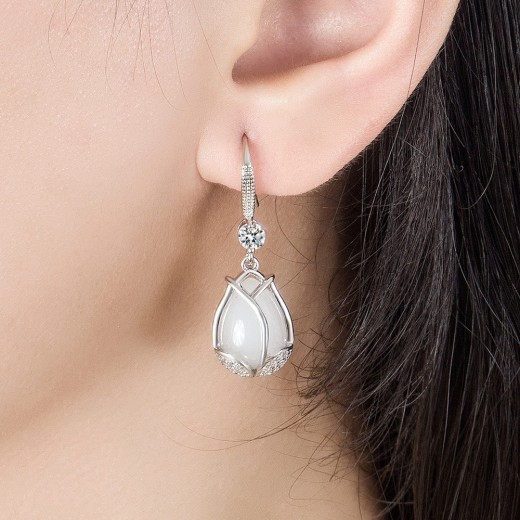 Tulip Earrings Ear Hook Female Rose Flower