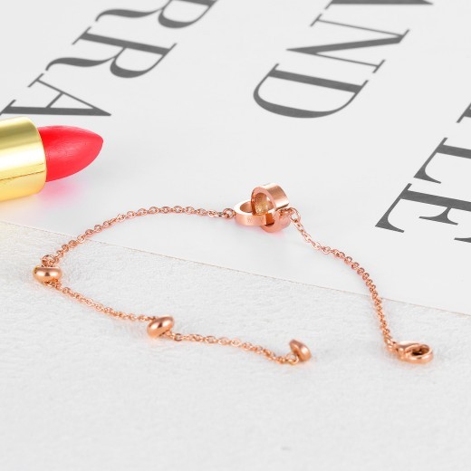 Digital Double Ring Ring Rose Gold Bracelet