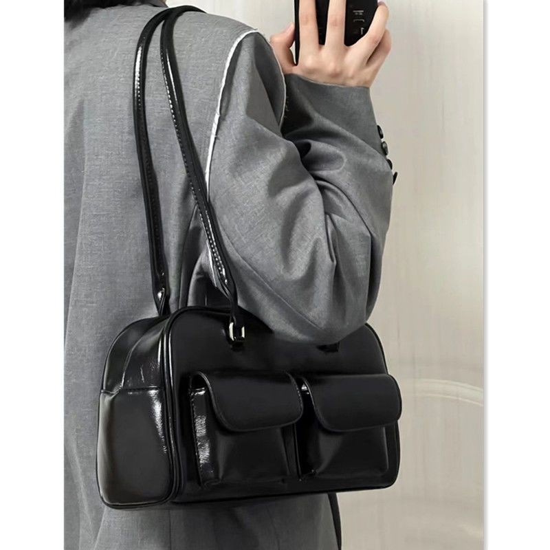 Women's Bag Retro College Large Capacity Casual Tote Bag