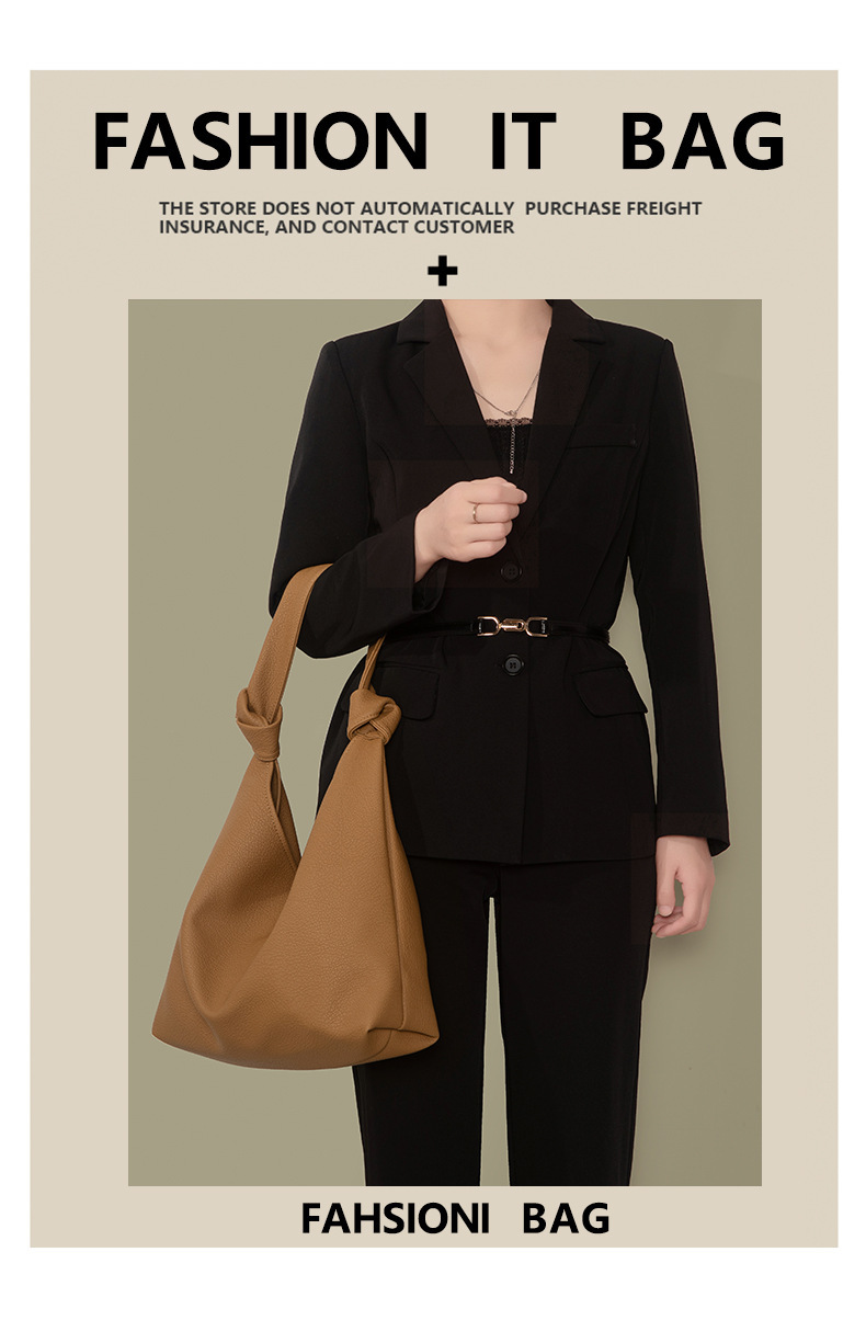 Soft Leather Tote Big Bag Fashion Simple Shoulder Bag