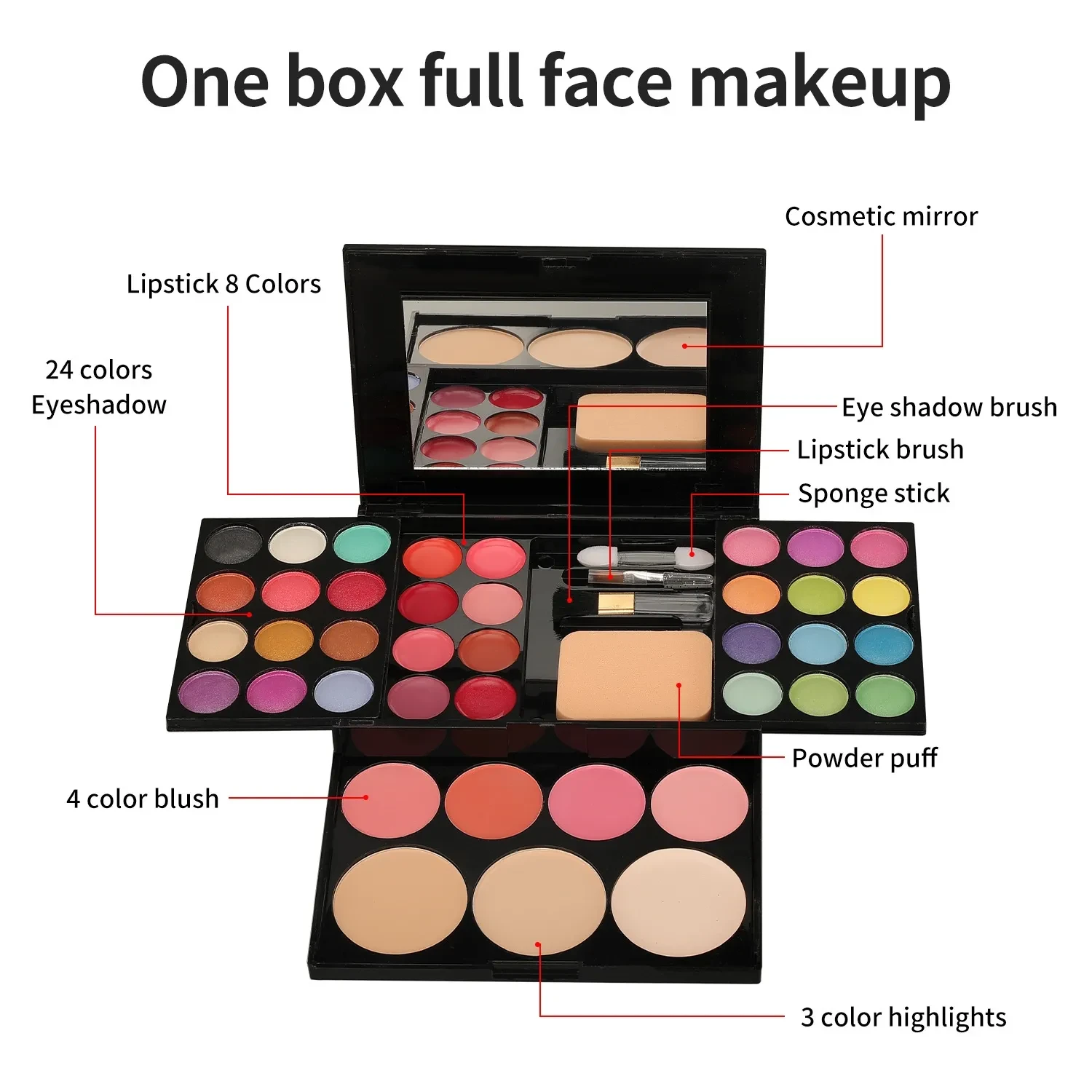 Makeup Set For Women Full Kit All In One Makeup Gift Set Eyeshadow Eye Shadow Palette Face Natural Matte Blush Bronzer Concealer