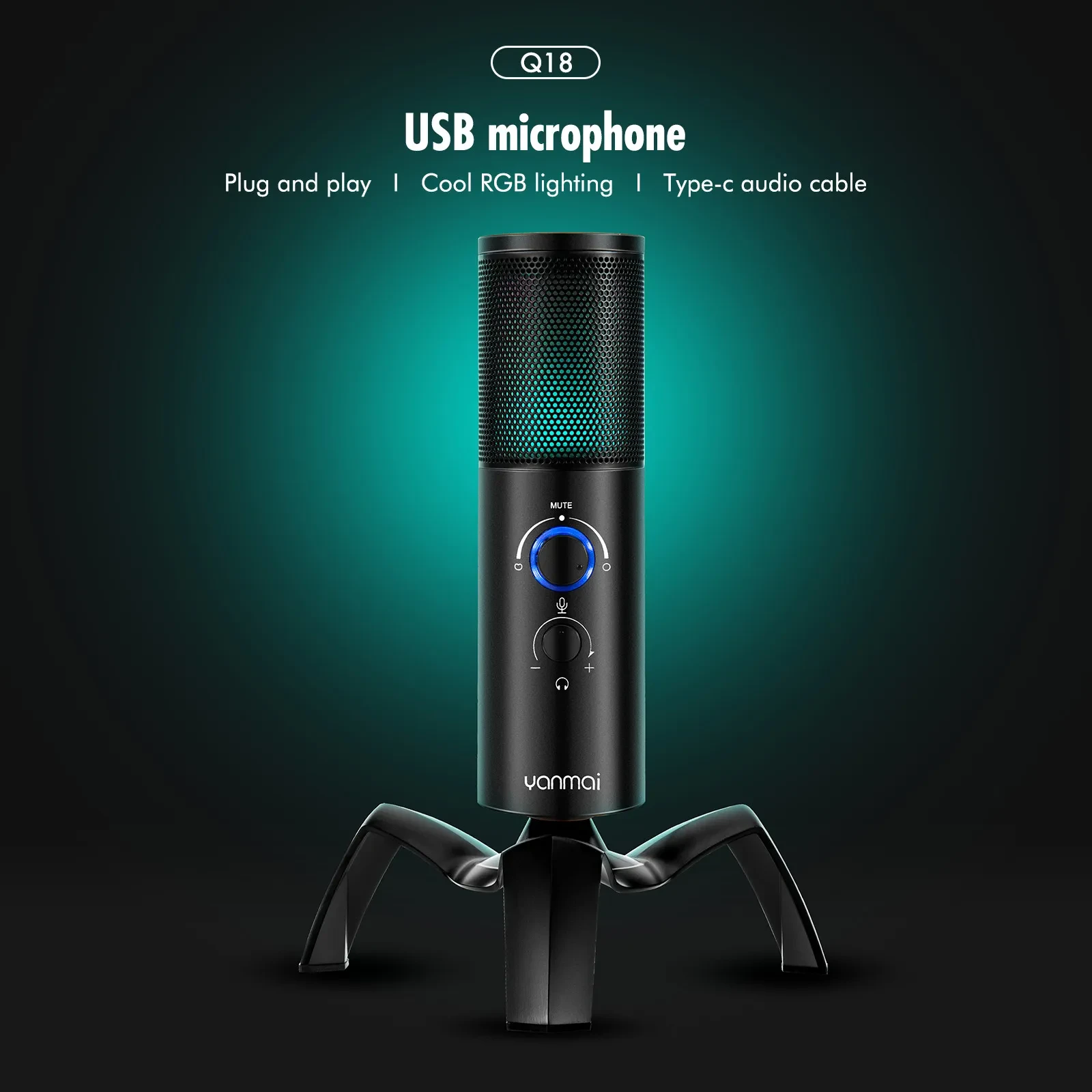 Q18 Two Directional, Recording Karaoke Condenser Microphone
