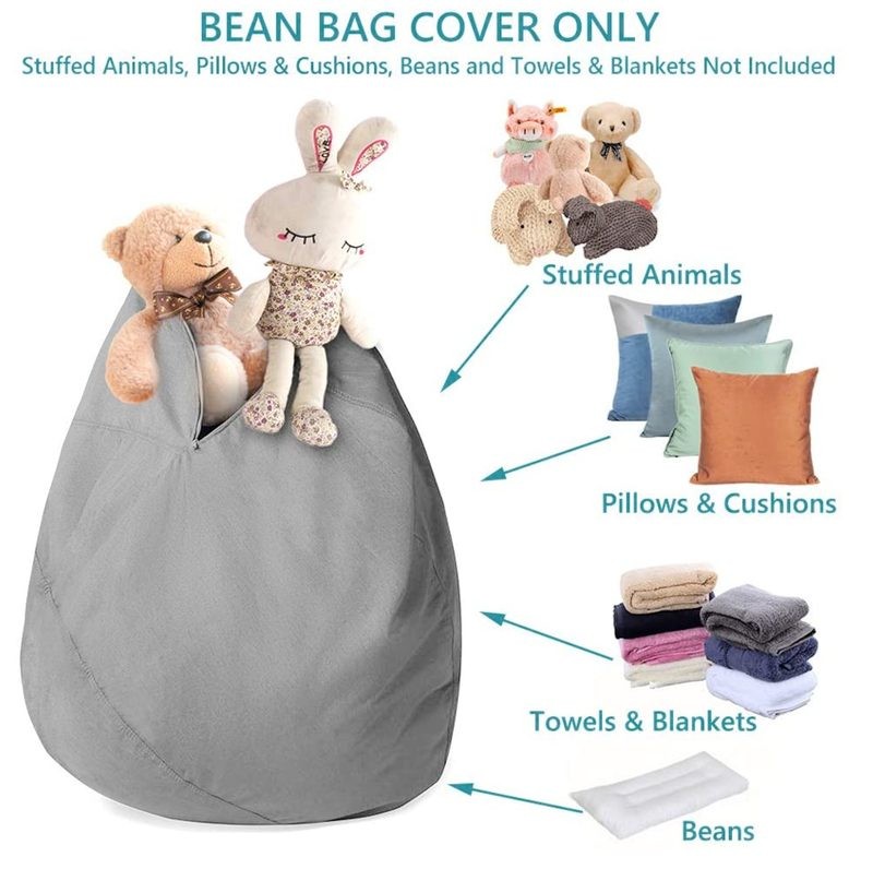 Beanbag Chair Bean Bag Cover + Foot Rest