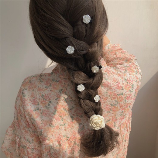 Sweet Cute Girl Autumn Rose Flower Hairpin