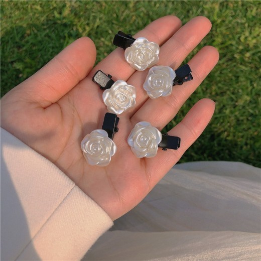 Sweet Cute Girl Autumn Rose Flower Hairpin