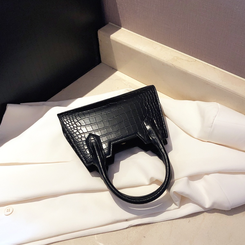Crocodile Print One-shoulder Messenger Tote Bag