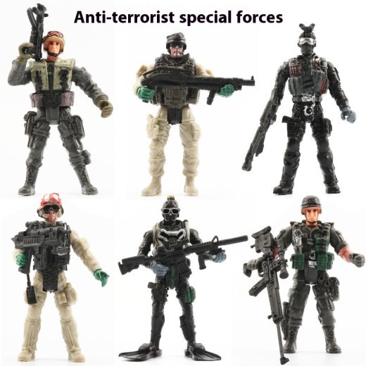Military Soldier Model Movable Joint Elite Anti-terrorism Special Forces 10cm