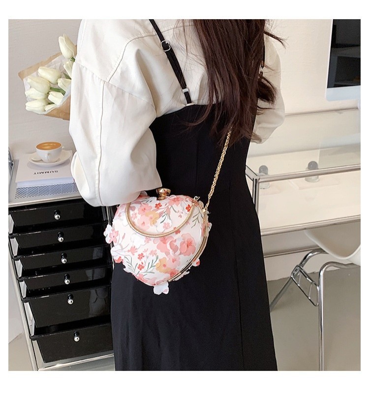Sweet Floral Chain Crossbody Bag Fashion Tote