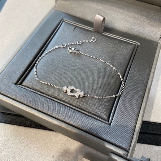 Horseshoe Buckle Necklace 18k Rose Gold Diamond Clavicle Chain Bracelet