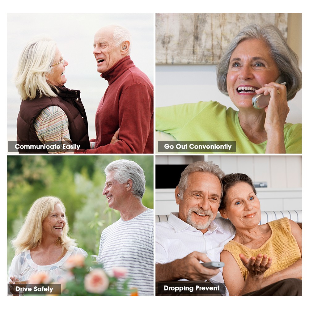 MoreHope Mini Invisible Digital Hearing Aids - Wireless Hearing Amplifier with Rechargeable Box