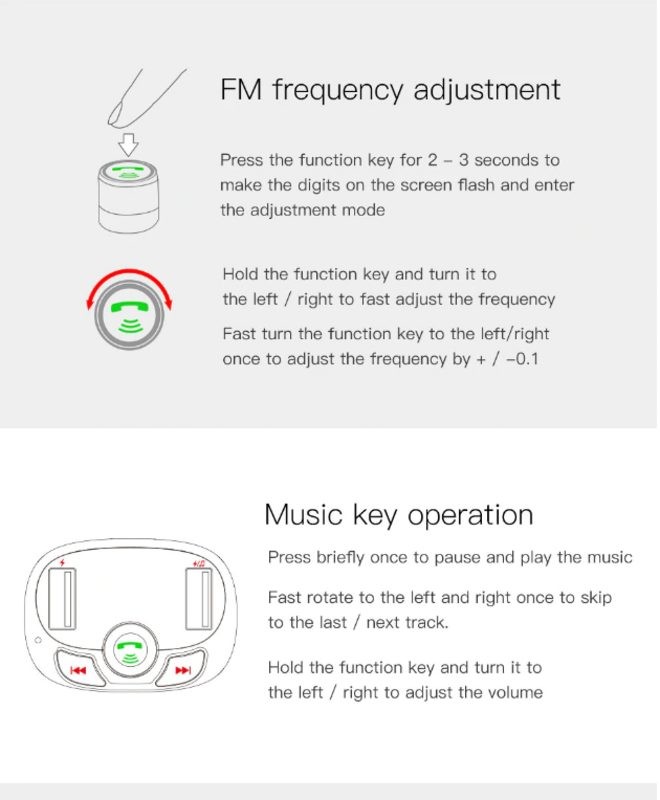 Bluetooth FM Transmitter Wireless MP3 Player Car Charger