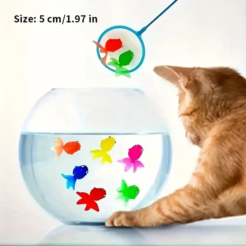 12-Pack Floating Rubber Goldfish Toys