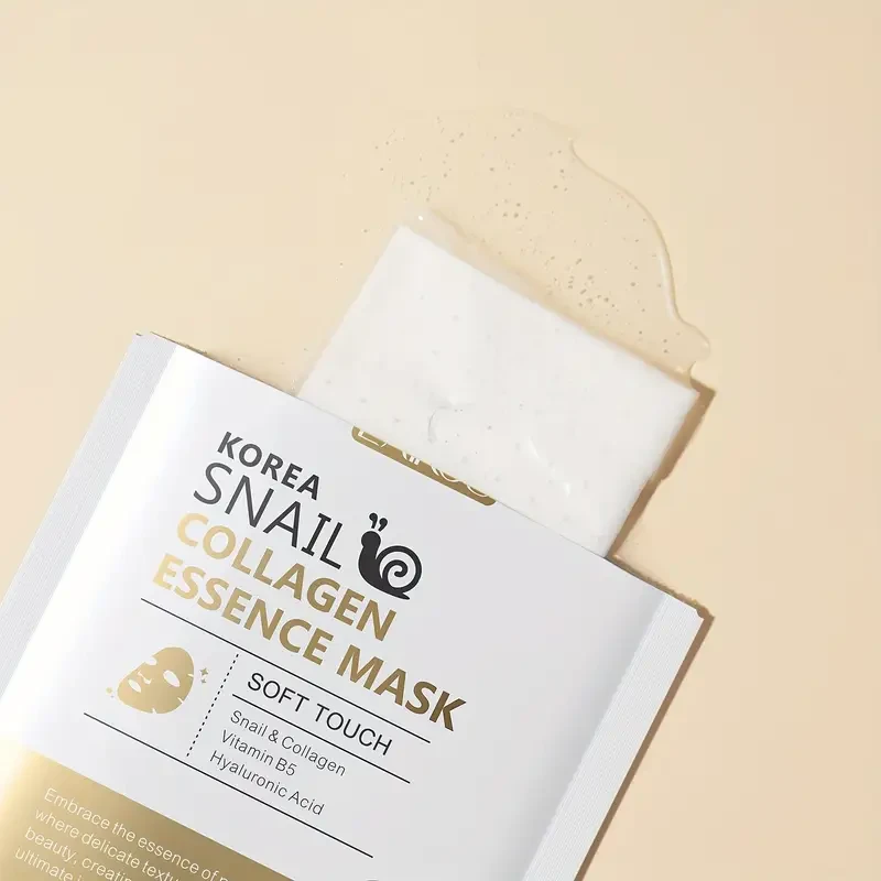 20pcs LAIGKU KOREA SNAIL COLLAGEN ESSENCE MASK - Deep Moisturizing & Nourishing