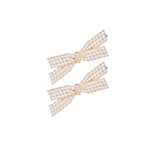 Simple Bangs Clip Top Clip Pearl Bow Hairpin