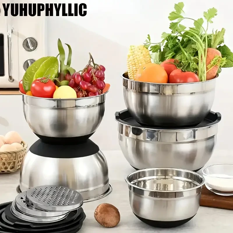 YUHUPHYLLIC 8pcs Mixing Bowl Set