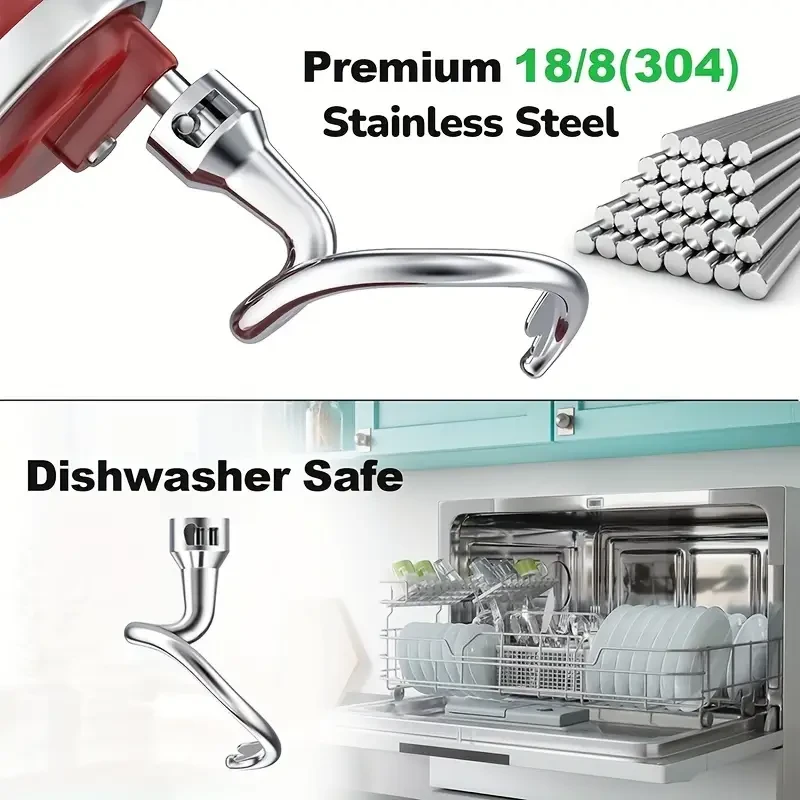 K45DH Dough Hook for Kitchenaid Stand Mixer