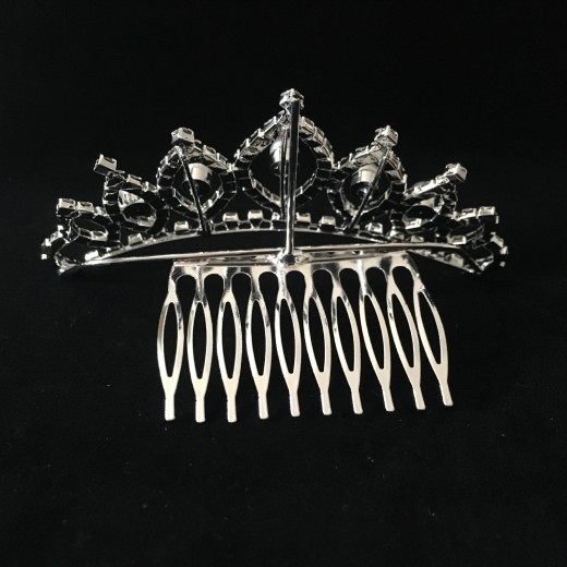 Bridal Hair Comb Decorative Hair Clip Tiara Rhinestone Crown