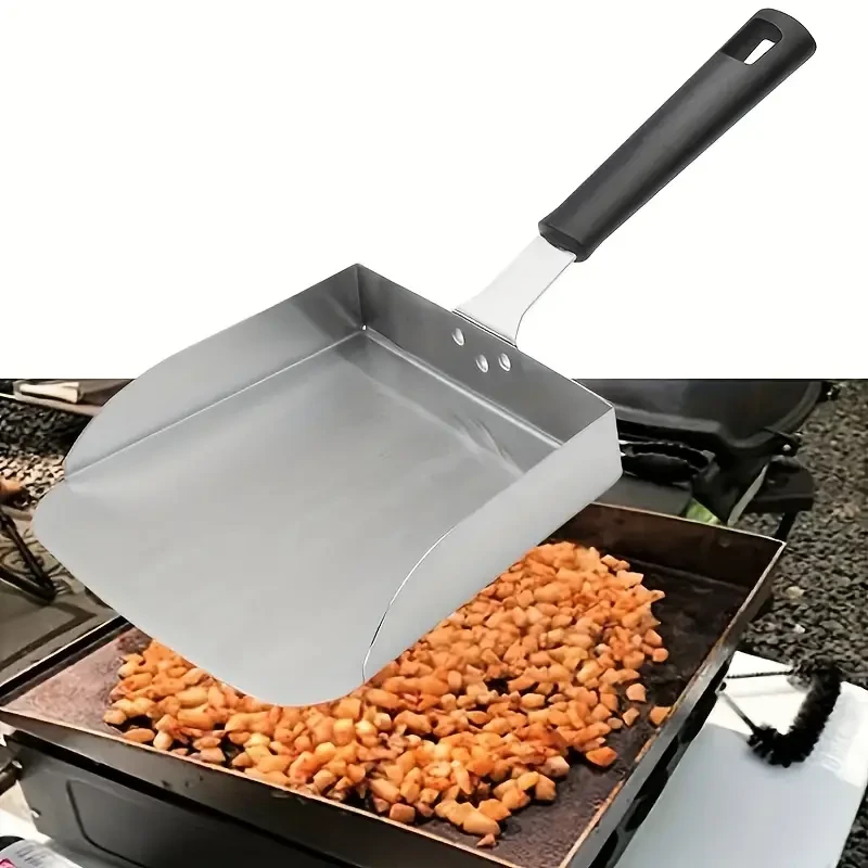 SHAON Extra Large Stainless Steel Food Mover with Flat Bottom