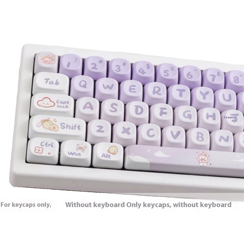 PBT Gradient Purple Rabbit Key Cap Coeco Customized Personality
