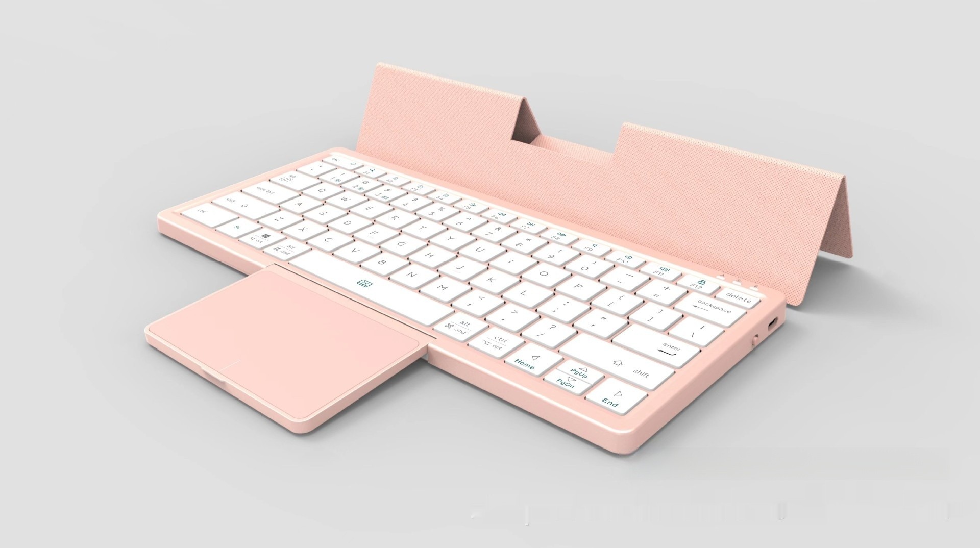 Three-in-one Wireless Bluetooth Touch Pad Wireless Keyboard Leather Sheath Stand Ipad Mobile Phone Universal