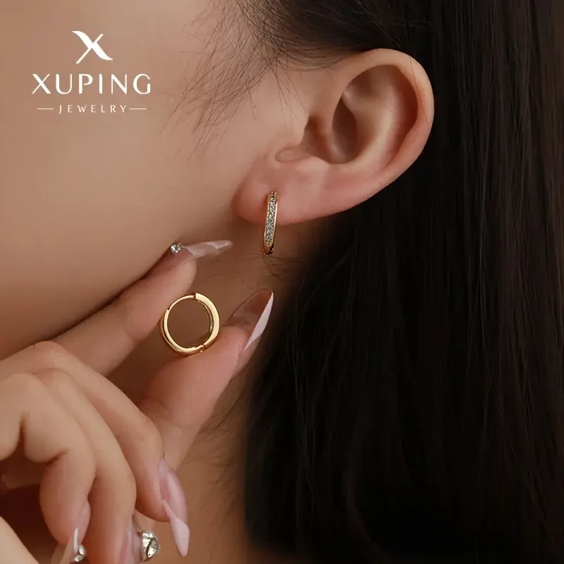 Pair of XUPING JEWELRY Women's Elegant Golden
