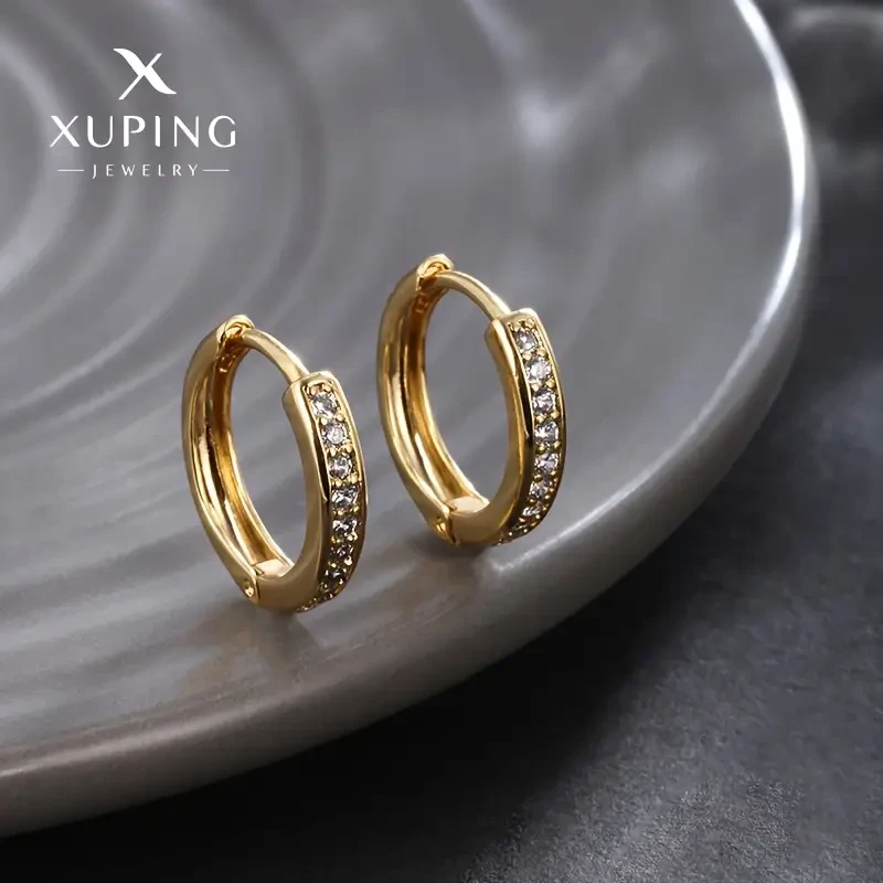 Pair of XUPING JEWELRY Women's Elegant Golden