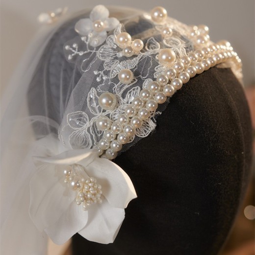 French Retro Republic Style Flower Pearl Hair Clip