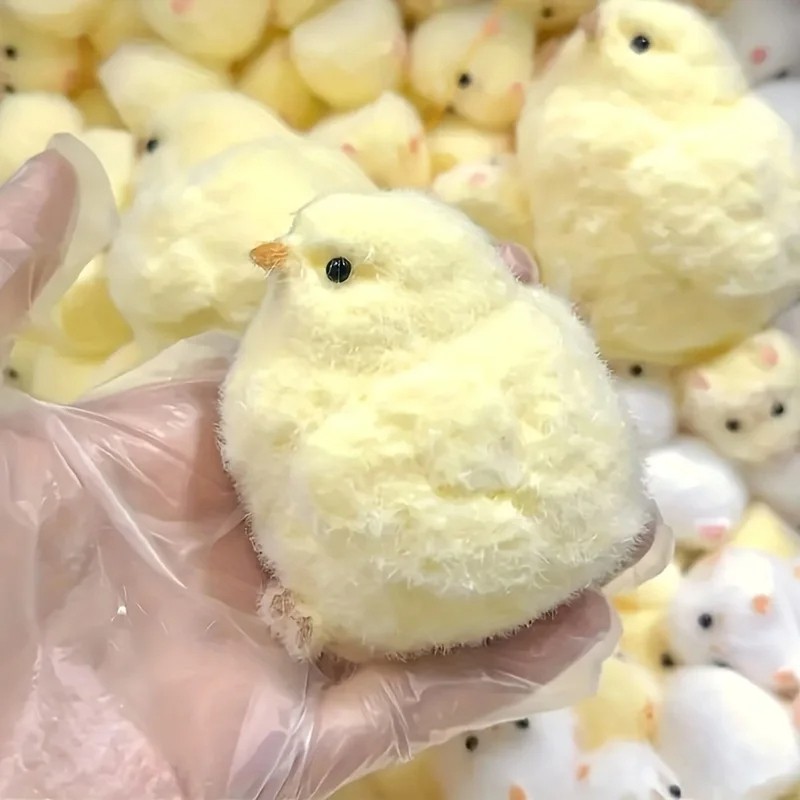 Yellow Chick Squishy Squeeze Toy - Soft Pinch Fidget Toy for Kids and Adults