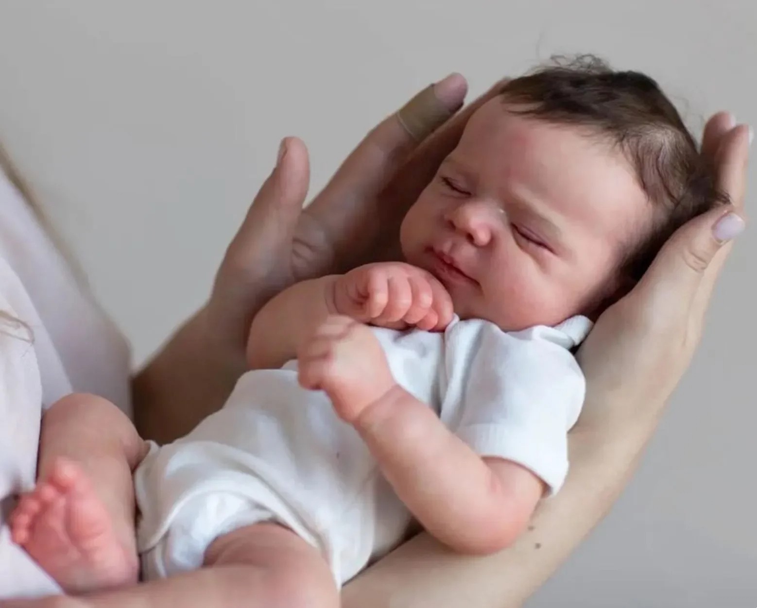 BZDOLL Realistic 48cm Soft Silicone Asleep Reborn Baby Doll