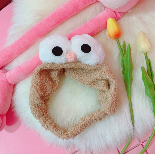 Soft sheep lamb big eyes wash face hair band