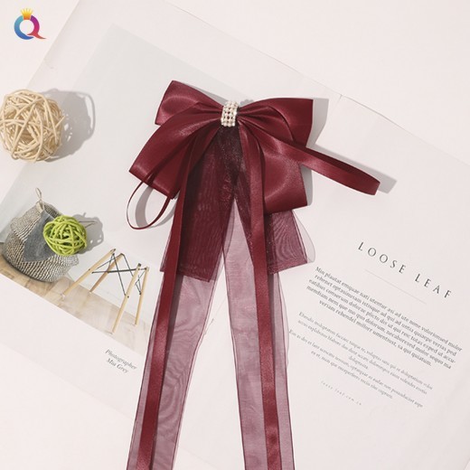 Ancient Style Han Chinese Clothing Extra Long Hair Band Ribbon Bowknot Super Fairy Tassel Hairpin Headdress Handmade Hair Accessories
