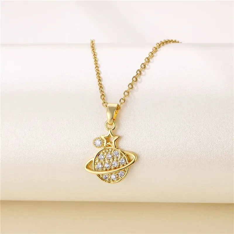 Fantasy Planet Pendant Fashion Necklace