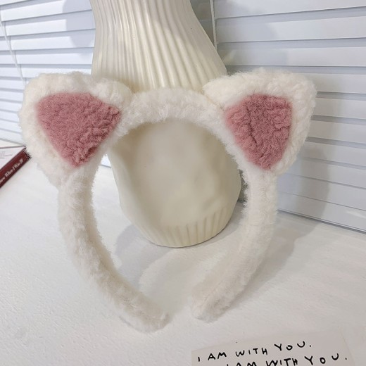 Cute Lambswool Cat Ears Hair Band Female