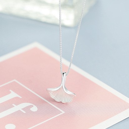 New silver 925 Silver Pendant summerart Mori Apricot Leaf fashion female explosion jewelry pendant