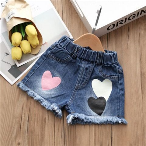 Summer Children's Cotton T-shirt Denim Shorts Two-piece Suit Fashion