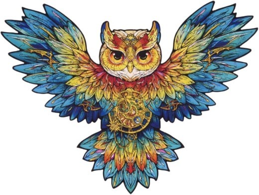 ROWOOD Mystic Mandala Flower, Cat King, Morpho Helena, Owl 200 Piece Jigsaw Puzzle For Adults Kids, Challenging Game, Educational Toy, Puzzle Gifts For Women, Gifts For Men