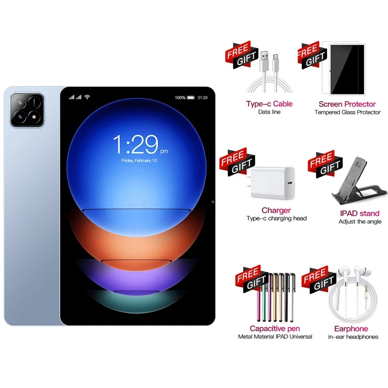 Pad 6S Pro Tablet - 11-inch HD 4K, Android 13, 5G Dual SIM
