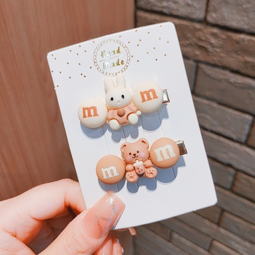 Children's Cartoon Bear Hairpin On The Back