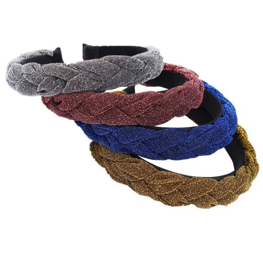 Bright silk cloth wide-brimmed bow headband